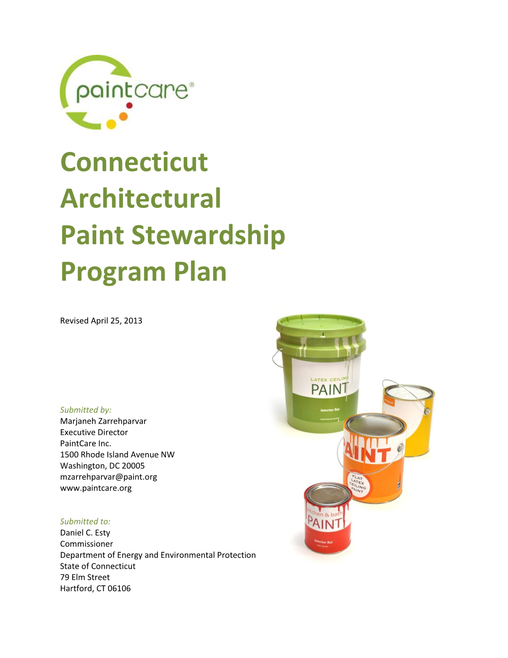 Connecticut Architectural Paint Stewardship Program Plan