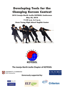 The Jeonju-North Jeolla Chapter of KOTESOL