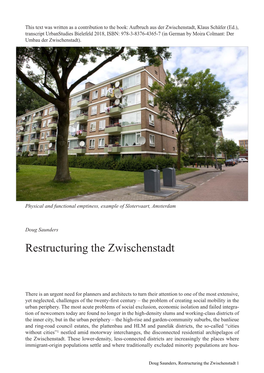 Restructuring the Zwischenstadt