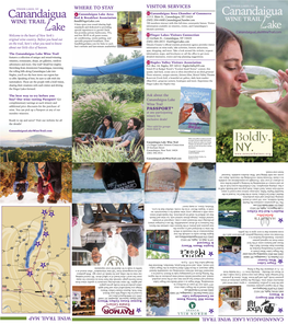 Canandaigua Lake Wine Trail Wine Trail Map
