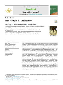 Food Safety in the 21St Century