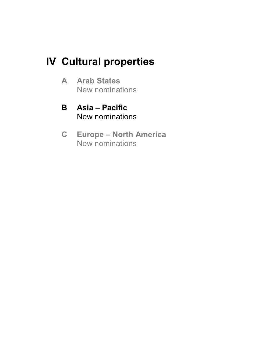 Evaluations of Nominations of Cultural and Mixed Properties