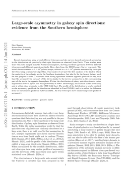 Large-Scale Asymmetry in Galaxy Spin Directions: Evidence from the Southern Hemisphere