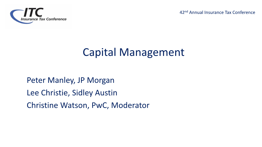 Capital Management