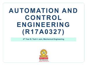 Automation and Control Engineering (R17a0327)