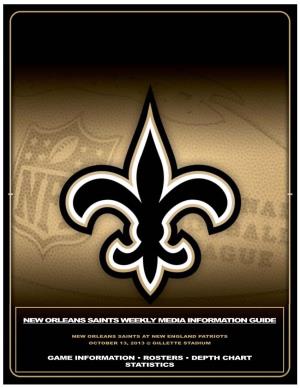 New Orleans Saints Weekly Media Information Guide