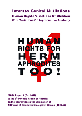 Intersex Genital Mutilations Human Rights Violations of Children with Variations of Reproductive Anatomy