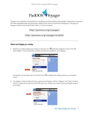About Pacioos Voyager Handout