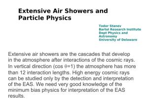 Extensive Air Showers and Particle Physics