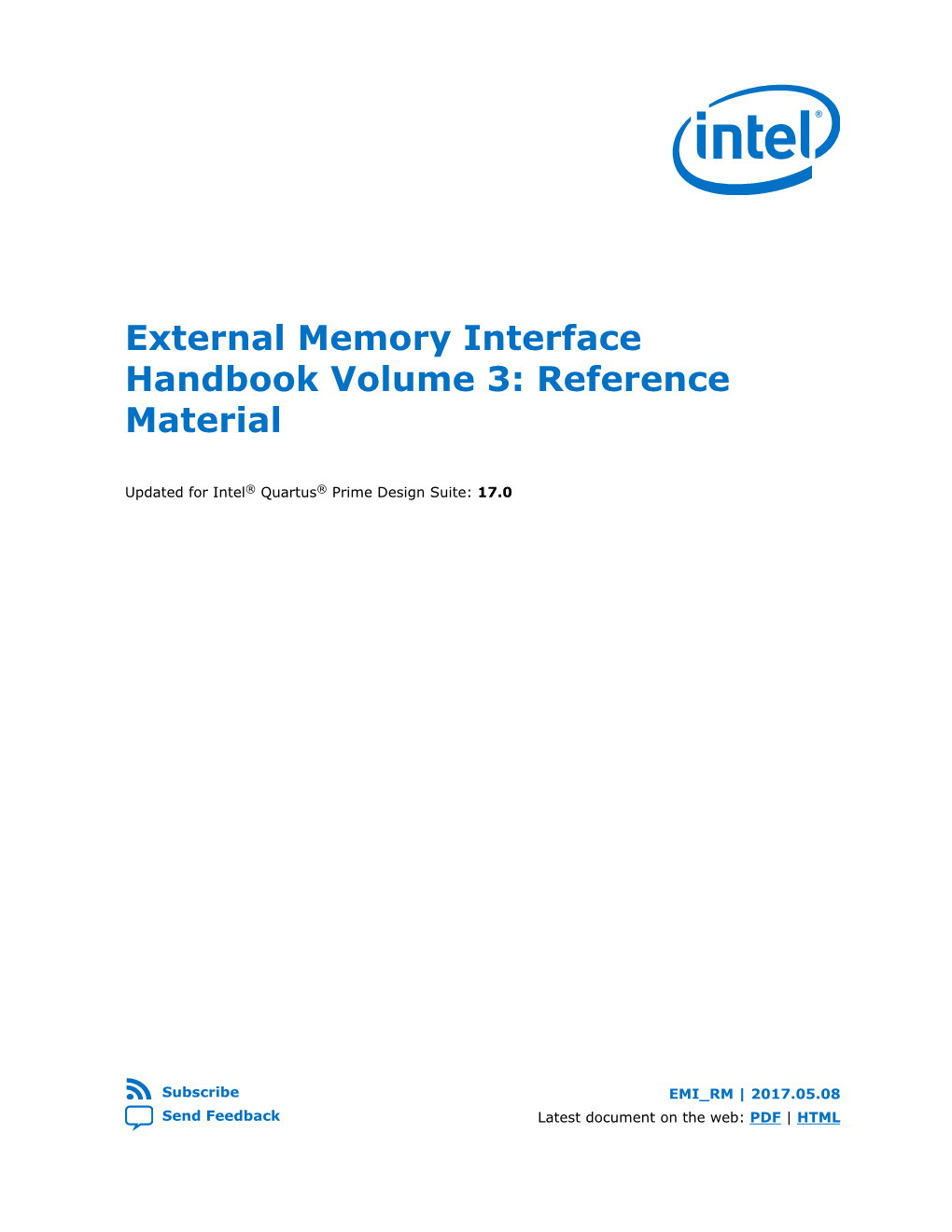 External Memory Interface Handbook Volume 3: Reference Material