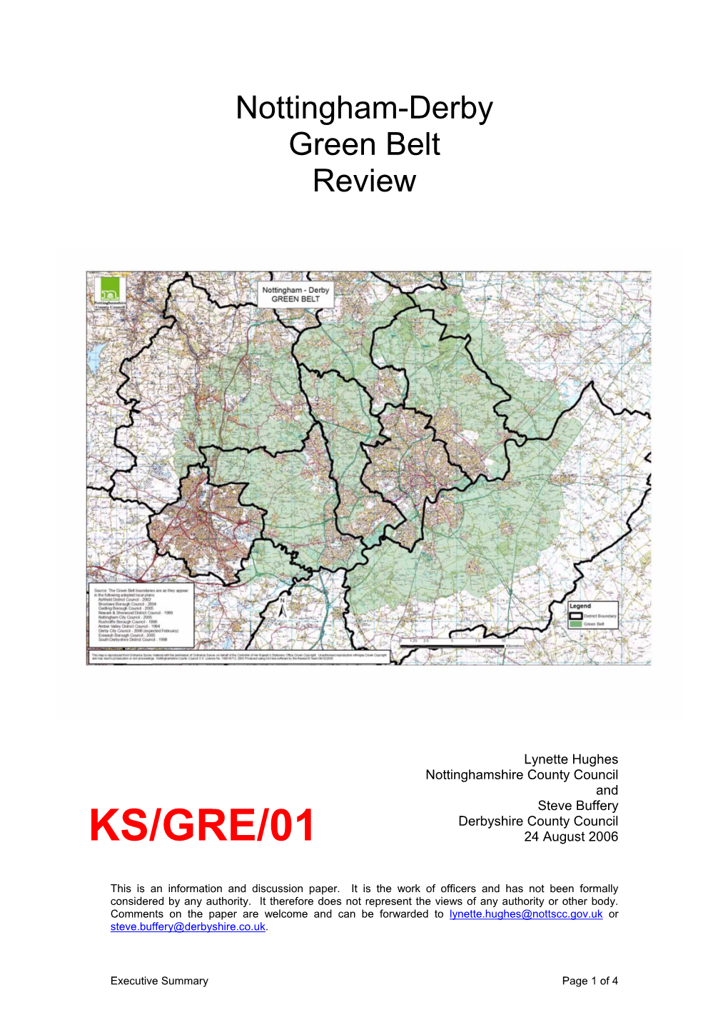 Nottingham-Derby Green Belt Review