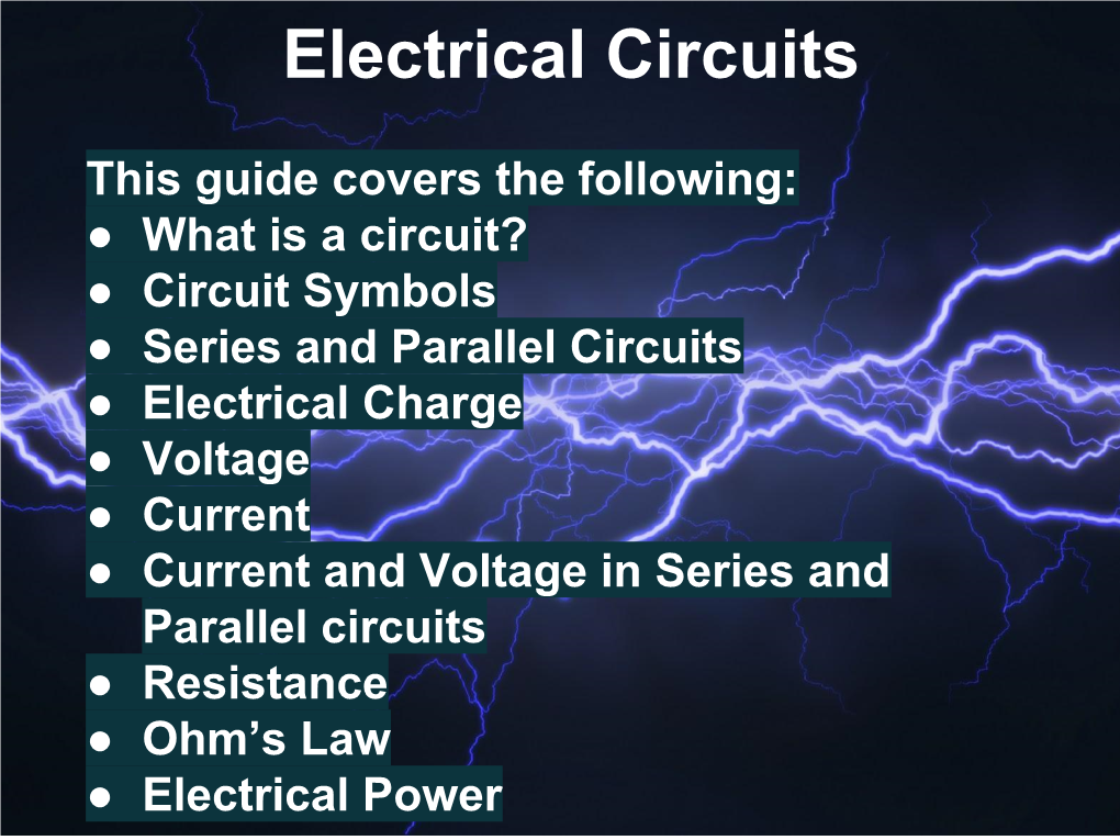 Electrical Circuits