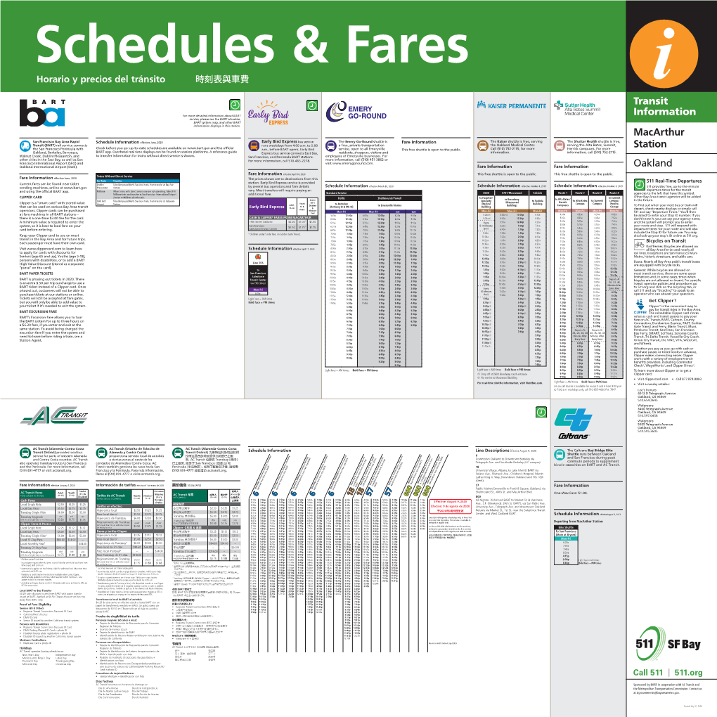 Transit Information Macarthur Station Oakland