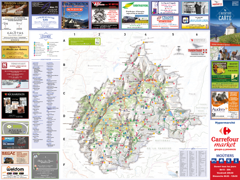 Carte Touristique Tarentaise Vanoise