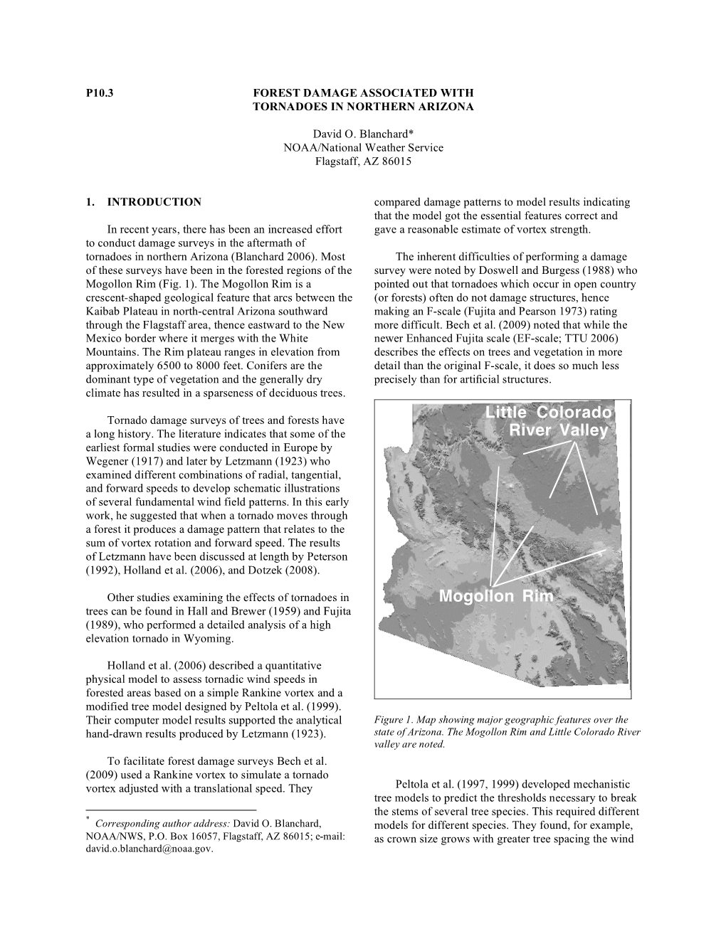 Forest Damage Associated with Tornadoes in Northern Arizona