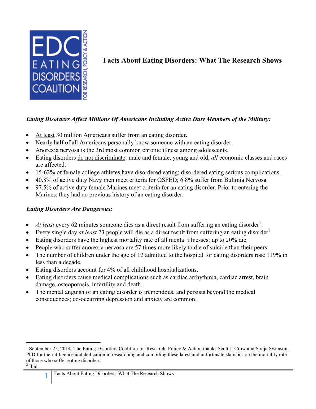 Facts About Eating Disorders: What the Research Shows