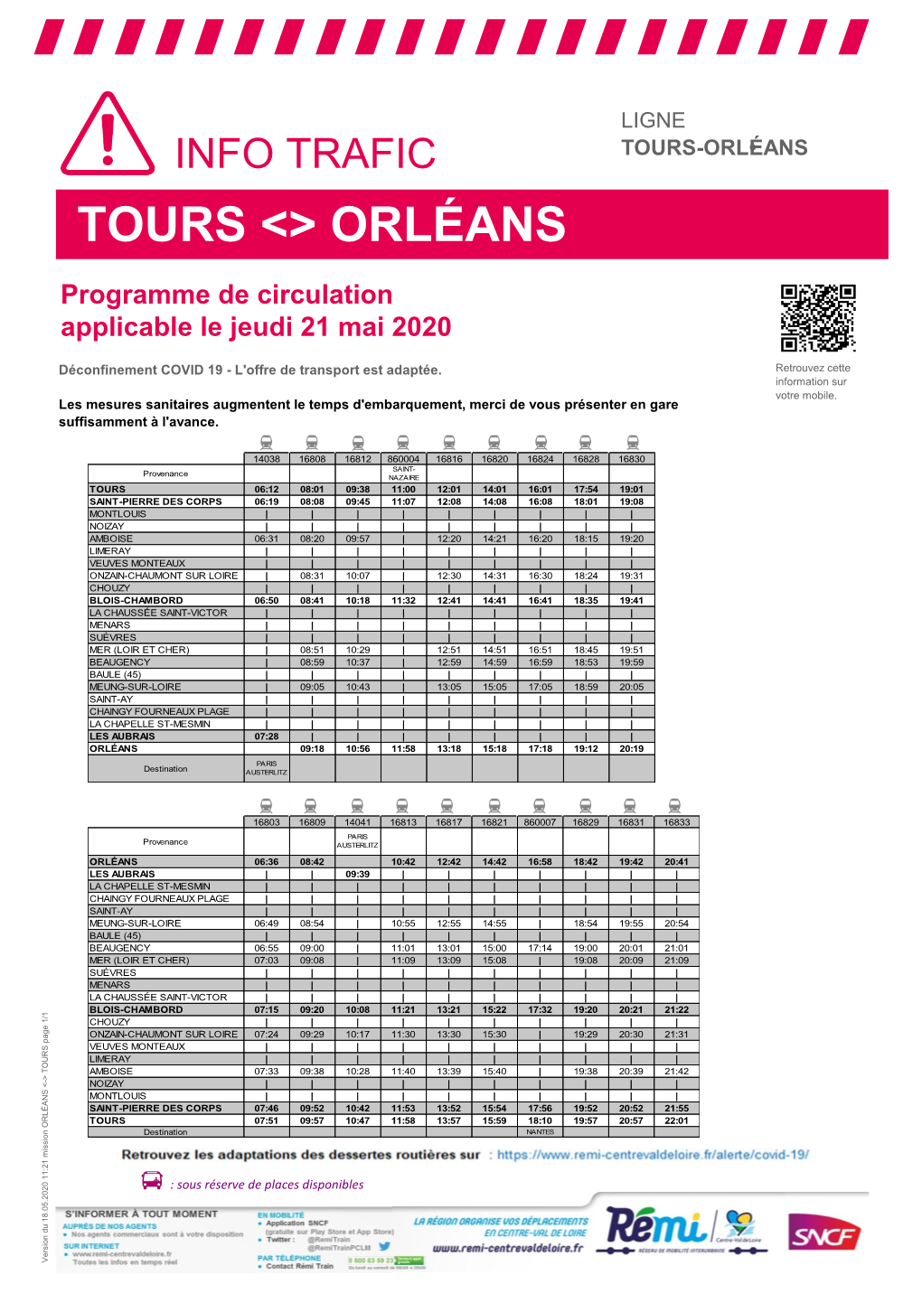 TOURS &lt;&gt; ORLÉANS