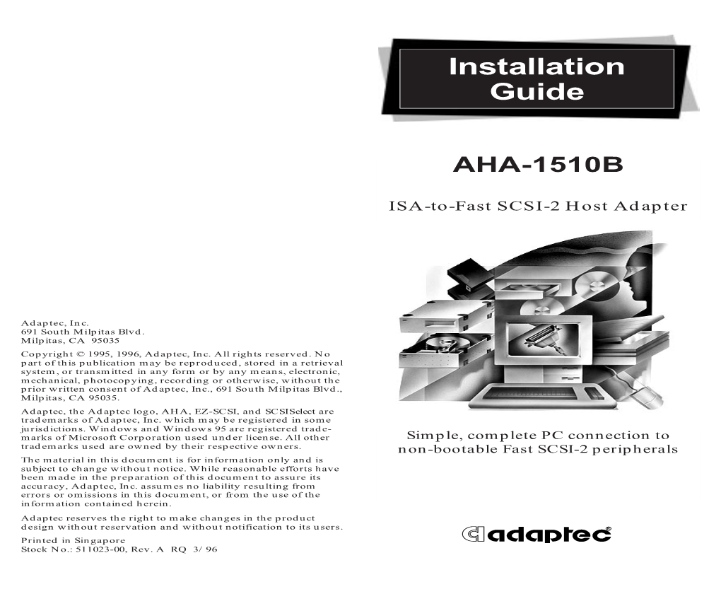 Install Guide for the AHA-1510B