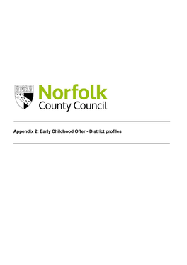 Appendix 2: Early Childhood Offer - District Profiles