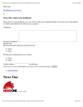 Phil Hinkle, Anti-Gay Republican Accused of Soliciting Male Prostitute | News One 8/15/11 6:58 PM