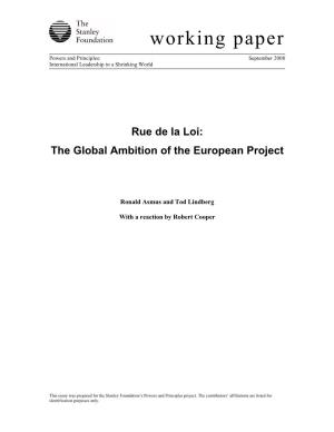 The Global Ambition of the European Project