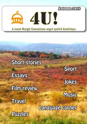 Essays Short Stories Film Review Language Corner Sport Music Travel Puzzles Jokes