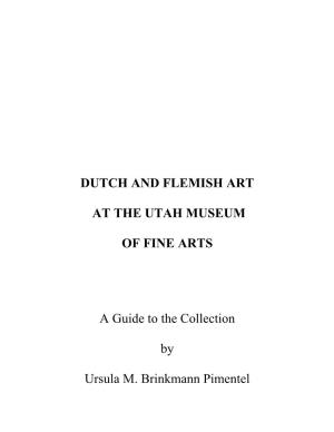Dutch and Flemish Art at the Utah Museum of Fine Arts A