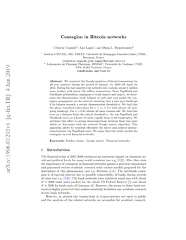 Contagion in Bitcoin Networks