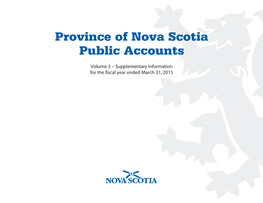 Province of Nova Scotia Public Accounts