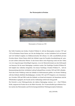 Potsdam: Das Marmorpalais