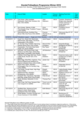 Kedal Fellwalkers Summer Programme