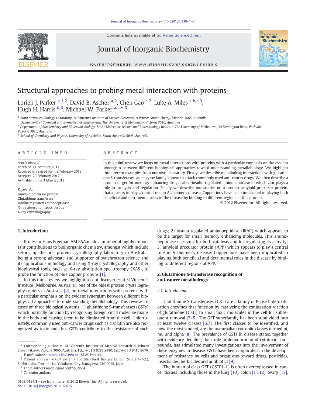 Structural Approaches to Probing Metal Interaction with Proteins