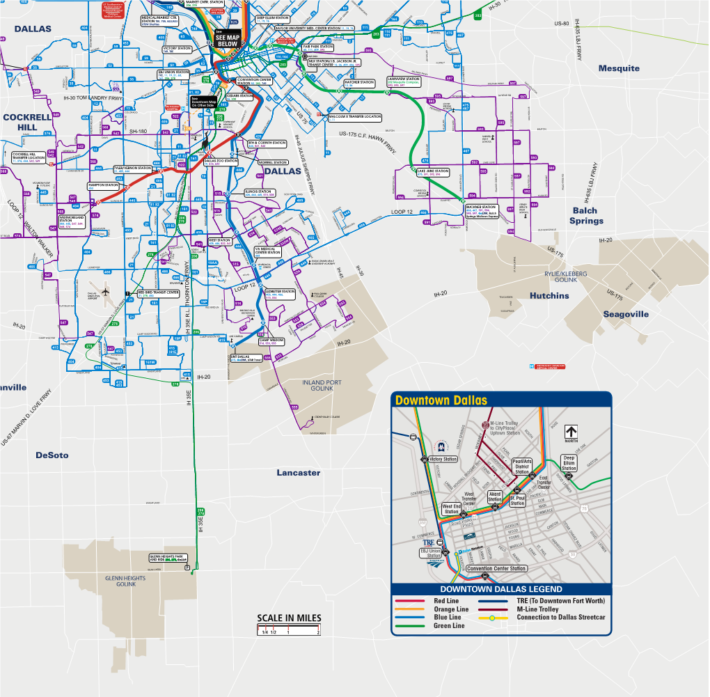 Downtown Dallas CENTER 14Th 555 VA MEDICAL CENTER CEDAR M-Line Trolley