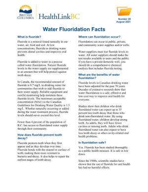 Water Fluoridation Facts