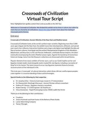 Crossroads 360 Virtual Tour Script Edited