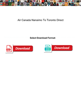 Air Canada Nanaimo to Toronto Direct
