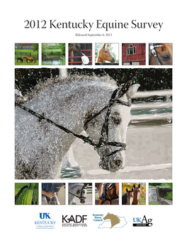 2012 Kentucky Equine Survey Released September 6, 2013