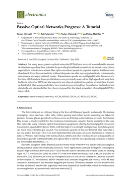 Passive Optical Networks Progress: a Tutorial