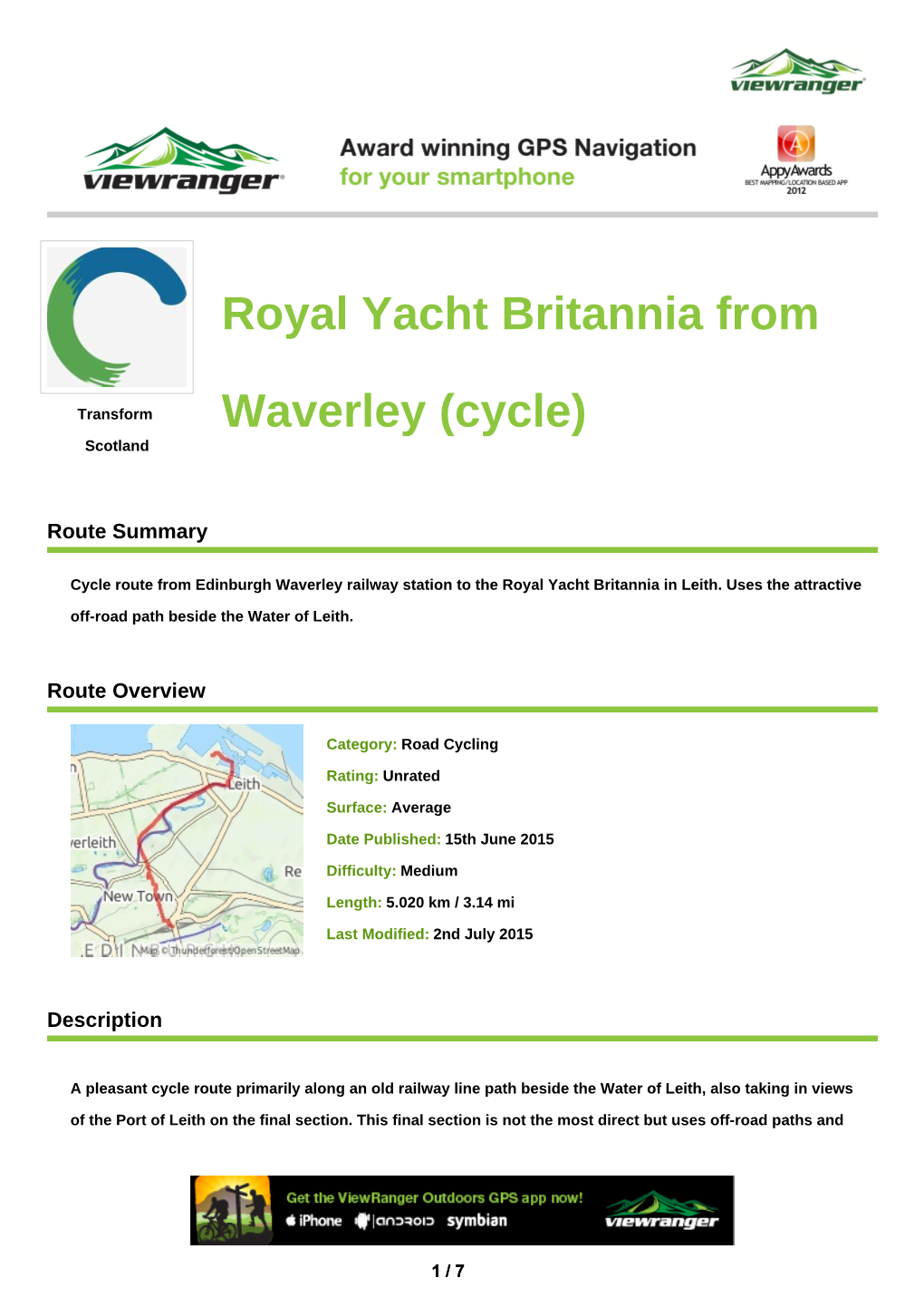 Royal Yacht Britannia from Waverley (Cycle)