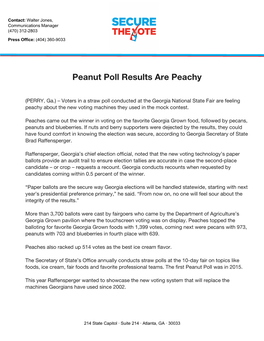 Peanut Poll Results Are Peachy