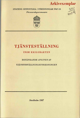 Tjänsteställning Inom Krigsmakten (SOU 1967:15)