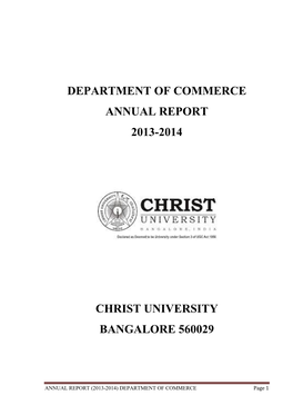 Department of Commerce Annual Report 2013-2014