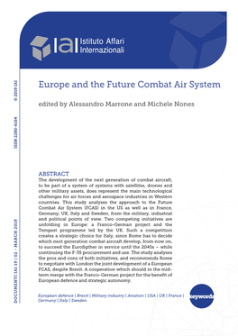 Europe and the Future Combat Air System