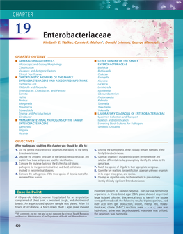Enterobacteriaceae Kimberly E