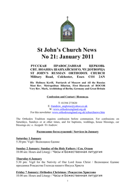 St John's Church News No 21