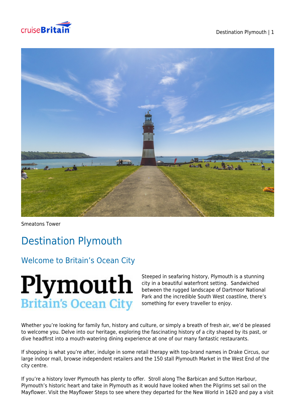 Destination Plymouth | 1