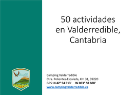 50 Actividades En Valderredible, Cantabria