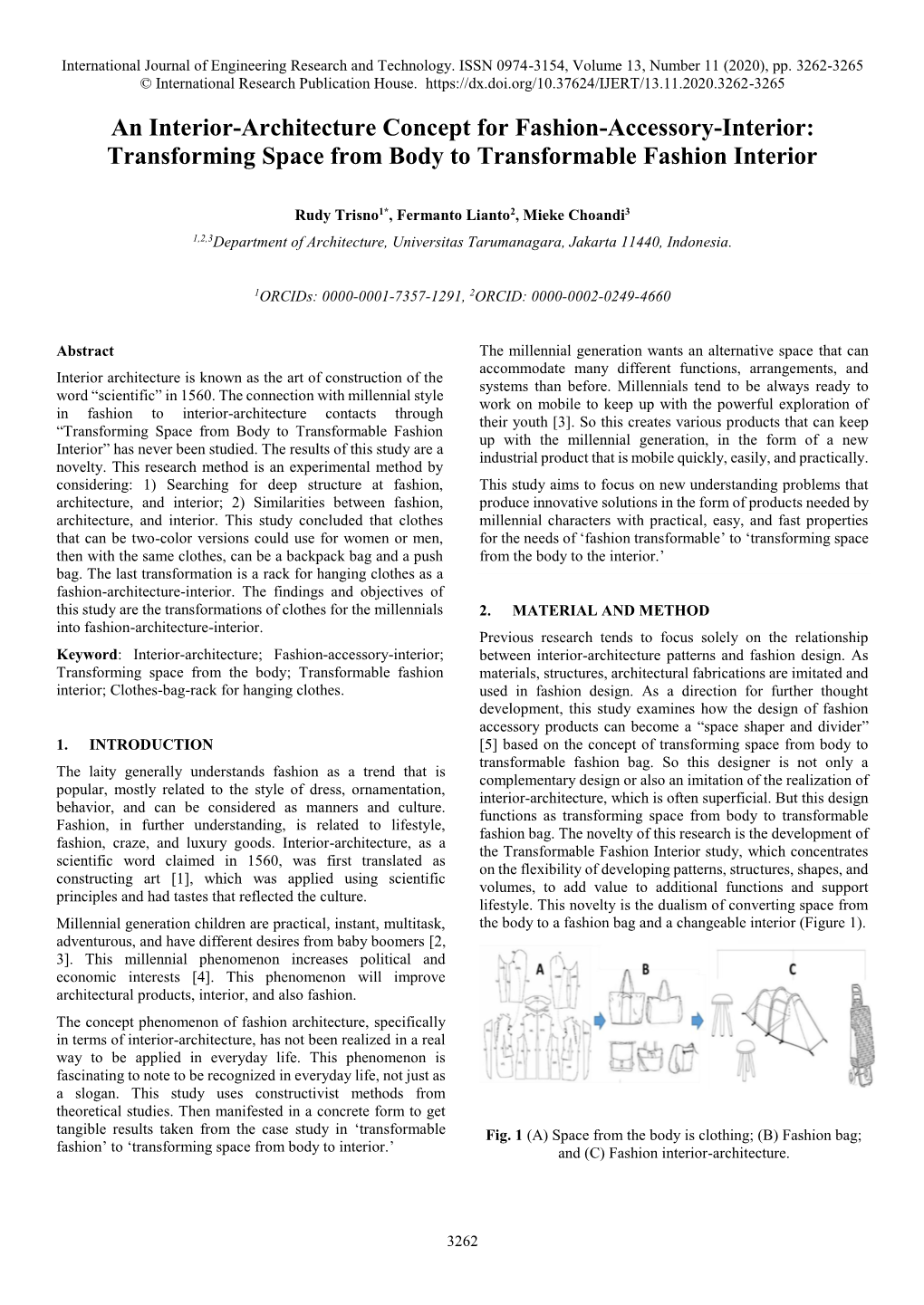 An Interior-Architecture Concept for Fashion-Accessory-Interior: Transforming Space from Body to Transformable Fashion Interior