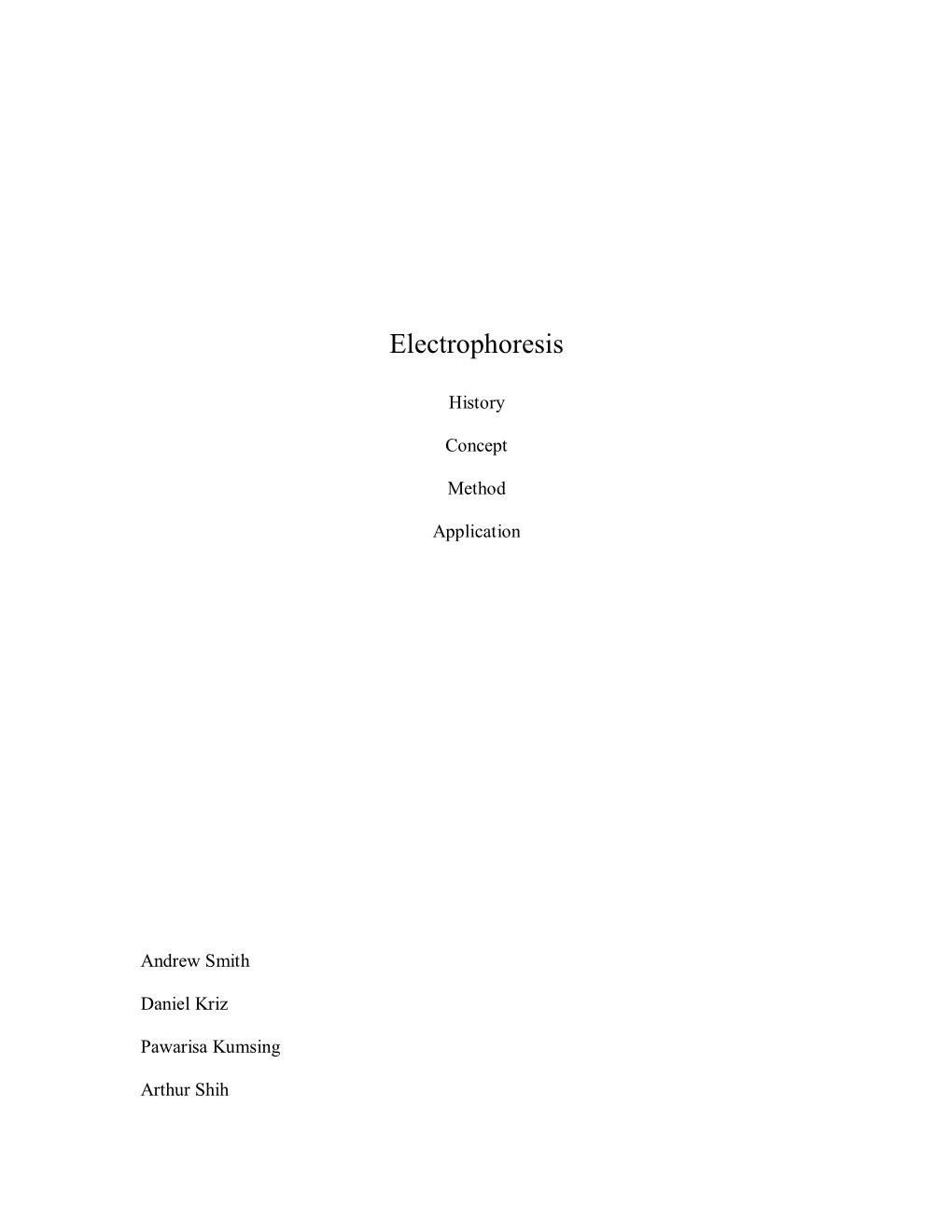 Electrophoresis