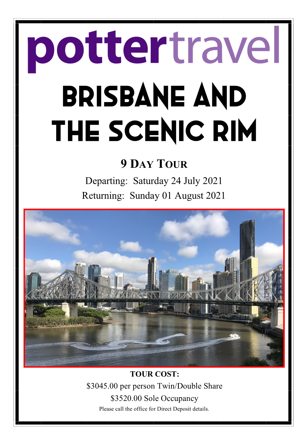 Brisbane and the Scenic Rim